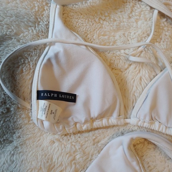 Ralph Lauren Polo Logo Bikini Bathing Suit top and Bottoms blue label - Picture 9 of 12